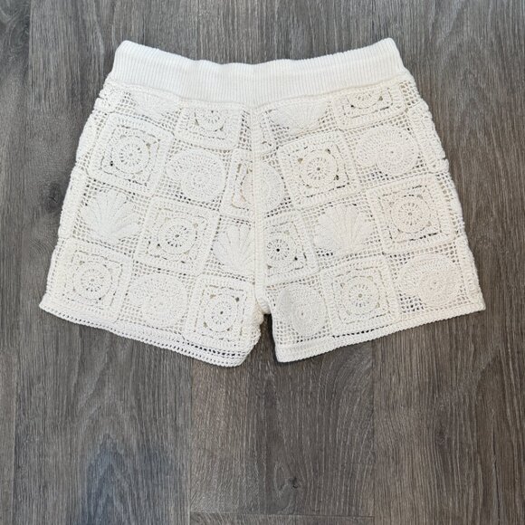 NWT Rails X LSPACE Catalina Crochet Stitch Drawstring Shorts White - Medium - Picture 4 of 7